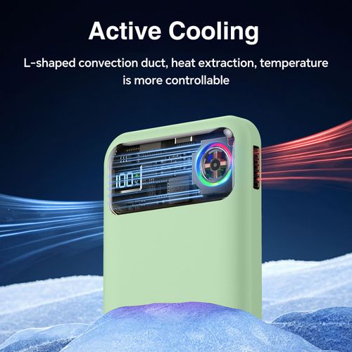 MIZUIA Magnetic Power Bank,11000mAh Battery Pack with Active Cooling for MagSafe,Transparent Portable Charger with 20W USB-C Input/Output for iPhone14/13/12 Pro/Pro Max/Mini
