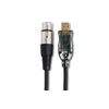 Hosa UXA-110 TRACKLINK Microphone USB Interface - XLR3F to USB Type A - 10 foot
