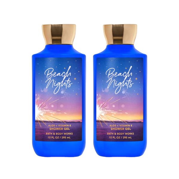 Bath & Body Works Shower Gel Gift Sets 10 Oz 2 Pack (Beach Nights)
