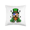 St Patrick Otterhound Dog Leprachaun Patricks Day Throw Pillow
