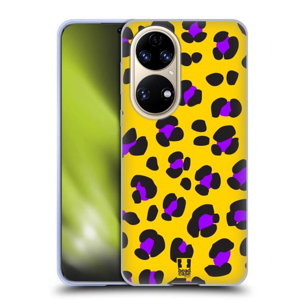 Head Case Designs Yellow Leopard Mad Prints Soft Gel Case Compatible With Huawei P50