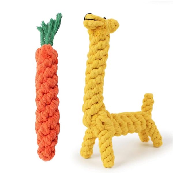 TAIXIAONIULIHQ 2 Packs Interactive Dog Cotton Rope Knot Dog Puppy Teething Chew Rope Puppy Chew for Tranning Teeth Cleaning