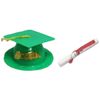 Oasis Supply Graduation Cap Cake Topper with Diploma (Green)