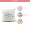 Pet Cat Dog Cushion Personalised Xmas Stocking Memorabilia Remembrance Gift Script (Blue, With Insert (Stuffing))