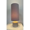Light Grey Velvet Extra Tall Cylindrical Cylinder Drum Lampshade