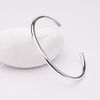 Treasure Bay Men's Solid 925 Sterling Silver Torque Bangle Bracelet - Plain 3.1mm Silver Bracelet for Men