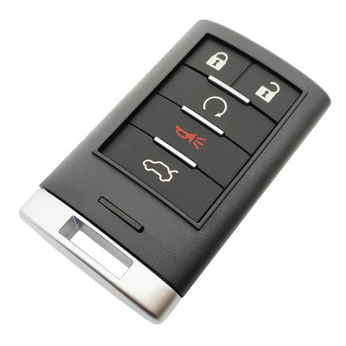 AYGUCEKE Replacement Key Fob Cover fit for Cadillac Escalade SRX CTS ATS XTS DTS STS Smart Keyless Entry Key Fob Shell Case