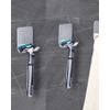 Gorffy Razor Holder for Shower 3 Pcs, Stainless Steel Shaver Holder for Shower, Waterproof Self Adhesive Shower Razor Holder, Multipurpose Razor Shower Holder for Bathroom (Silver)