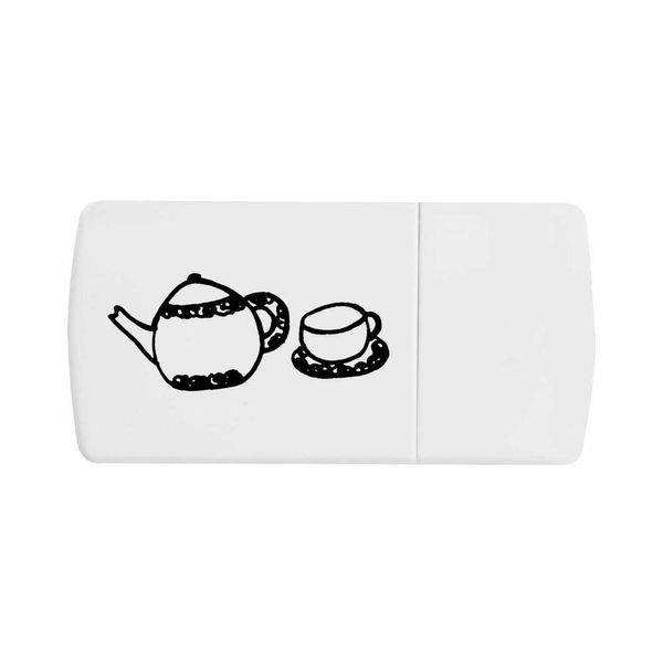 'Teapot & Cup' Pill Box with Tablet Splitter (PI00019900)