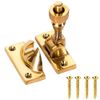 Solid Brass Heavy Brighton Lever Lock Sash Window Fastener Twist Arm Catch Latch