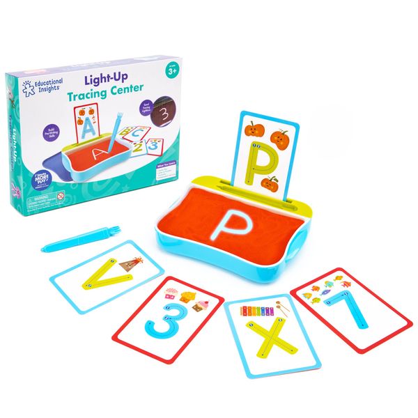 Educational Insights Light-Up Tracing Center Alphabet Activity Set, Alphabet Flashcards, Gift for Kids Ages 3+