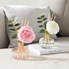 Reed Diffusers Set Rose Scent, Reed Diffuser for 120 Days, Diffusers for Home Pink Bottle,Bathroom Diffuser with 7 Sticks, Home Decor, Shelf Decor