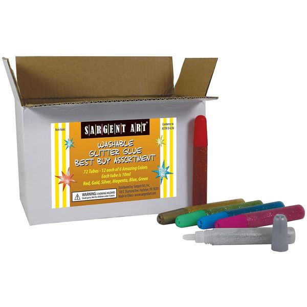 Sargent Art 72 Count Classic Glitter Tubes Set