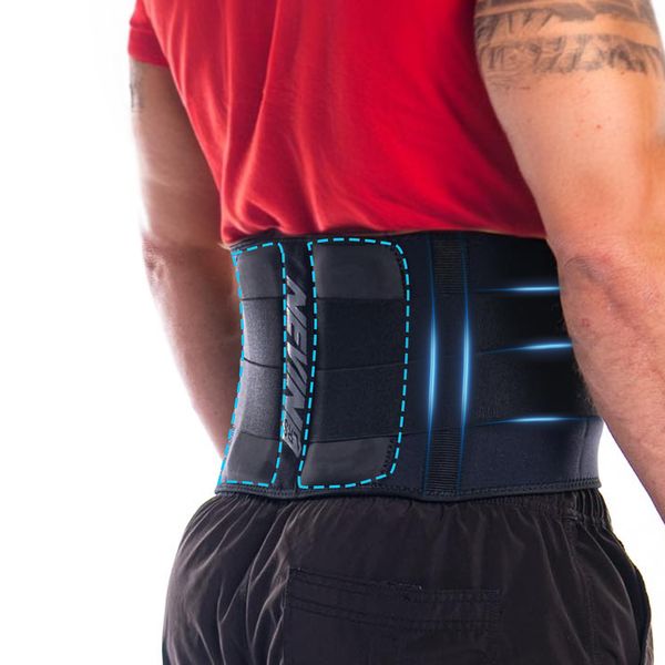 Nevin Sports Medicine Lower Back Brace for Men & Women - Adjustable Breathable Neoprene Lower Back Support Belt - Padded Lumbar Back Braces for Lower Back Pain Relief