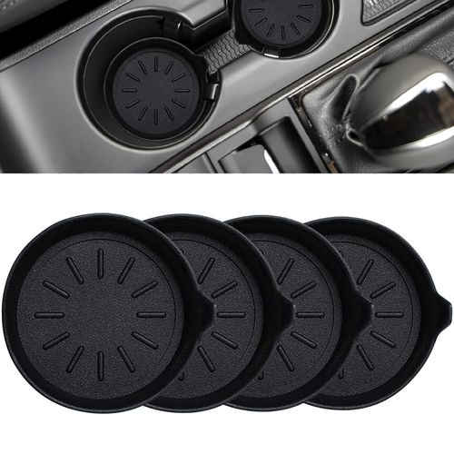 LEORAY Car Coasters for Cup Holder Silicone Car Cup Holder Coasters (4 Pack Original)