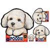 Dog sticker toy poodle 23 White Seal