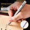 Hamans Titanium Ballpoint Writing Pen Side Press Push Clip Retractable 5.28“ with Pocket Clip Refillable Compact Size
