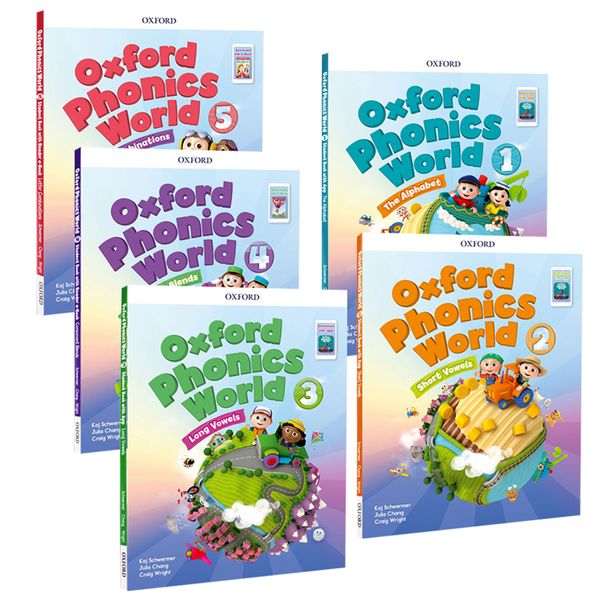新版 牛津自然拼读全套 Oxford Phonics World 1-5级别主课本 牛津自然拼读oxford 自然拼读 phonics教材 小学 牛津自然拼读教材
