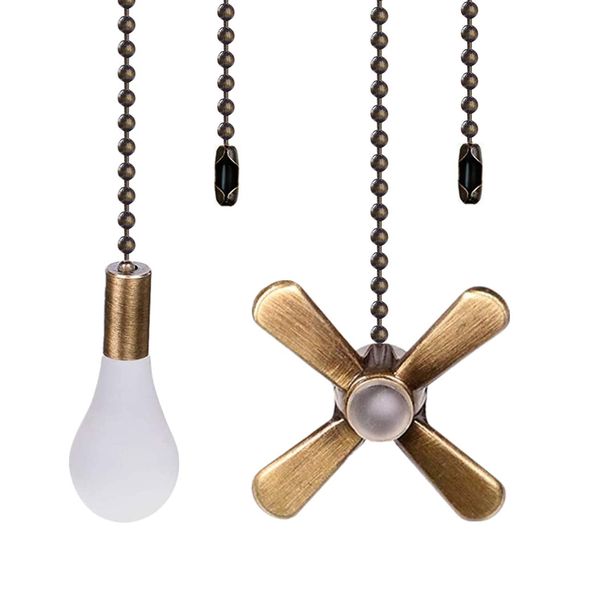 Ceiling Fan Pull Chains 13.6 Inches Fan Pulls 2 Pcs Ceiling Fan Pull Cord Fan Pull Set for Ceiling Fan Light and Lamps