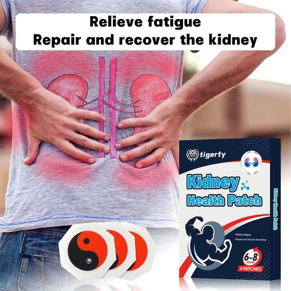 Herbal Kidney Detox Patch 4PC Renal Function Support Natural Formula Fatigue Pad