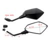 Black Motorcycle Hawk-eye Rear View Side Mirrors 7/8" Mount Clamp For ATV UTV