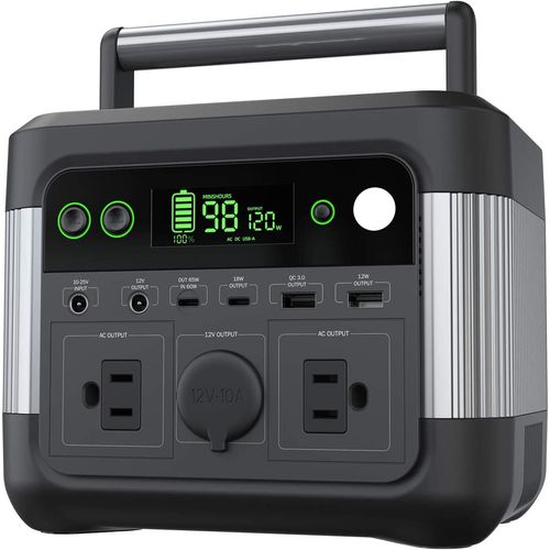 Portable Camping Power Station 300W Fast Charging Solar Generator Solar Panel