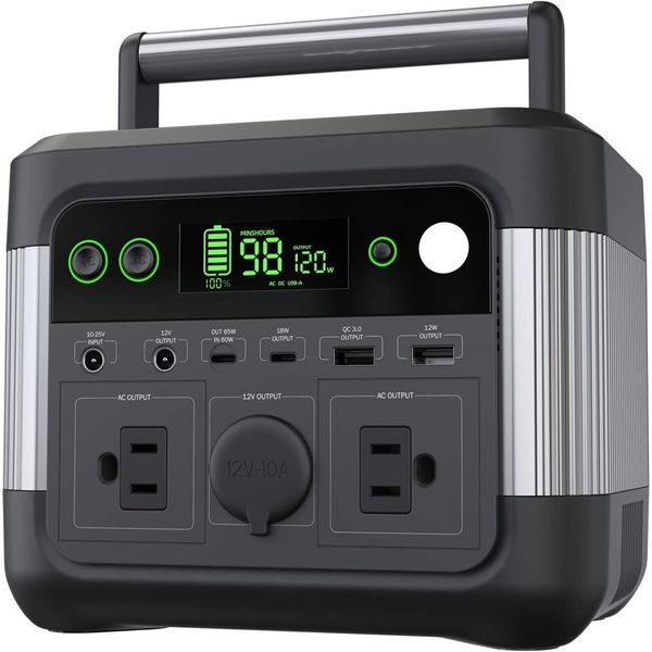 Portable Camping Power Station 300W Fast Charging Solar Generator Solar Panel