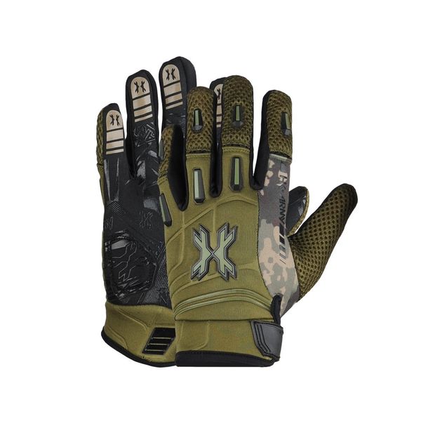 HK Army Full Finger Hardline Paintball Gloves (Olive, XL)