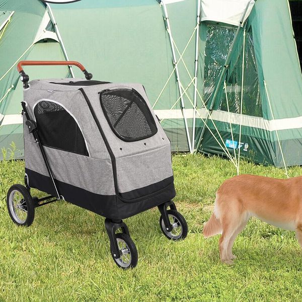 DC DiClasse Foldable Pet Dog Stroller Jogger Breathable Carrier Pushchair Cart