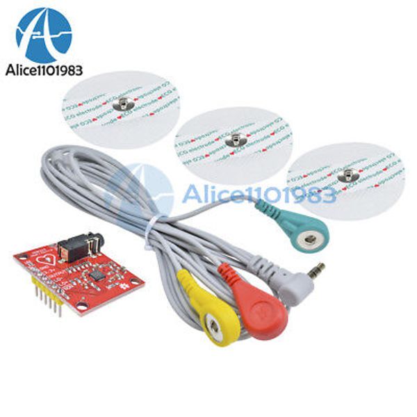 Single Lead AD8232 Double Poles Pulse Heart Rate Monitor ECG Sensor Module Kit