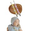 Pacifier Holder Set of 2 Pacifier Strap Clip Daisy (Pink & Yellow)