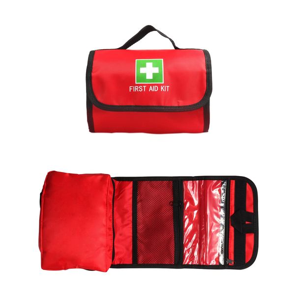 Jipemtra First Aid Bag Tote Empty Small First Aid Kit Bag Outdoor Travel Rescue Pouch First Responder Medicine Bag Pocket Container for Car Home Office Sport Outdoors