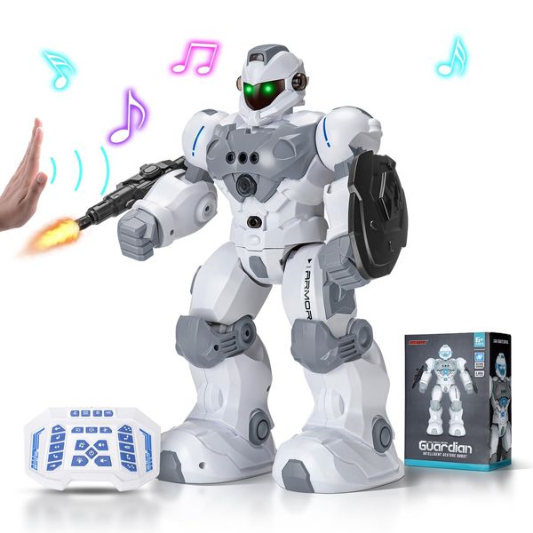 Zreswap Remote Control Robot Toys for Kids: Intelligent Programmable Robot Gifts for Kids Popular Science Story Toys with 2.4Ghz WiFi Signal Gesture Sensing for Kids