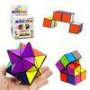 Magic Star Cube 2 in 1,Infinity Cube,Speed Cube,Smooth Surface Solid & Durable,3D Assembly Fidget Stress Anxiety Relief,Brain Teaser,Durable Puzzle Cube for Kids and Adults