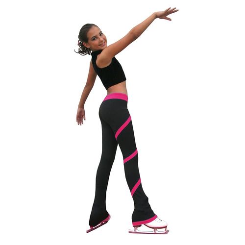 ChloeNoel P06 - Spiral Figure Skating Pants Fuchsia Child Extra Small