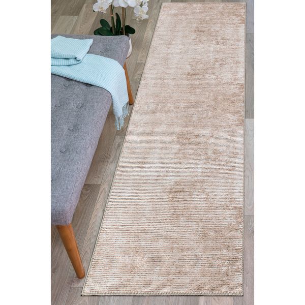 Rugshop Rugs Runners Contemporary Distressed Stripe Machine Washable Rugs 2x10