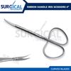 Ribbon Handle Iris Scissors Surgical Instruments Curved 4" German Grade