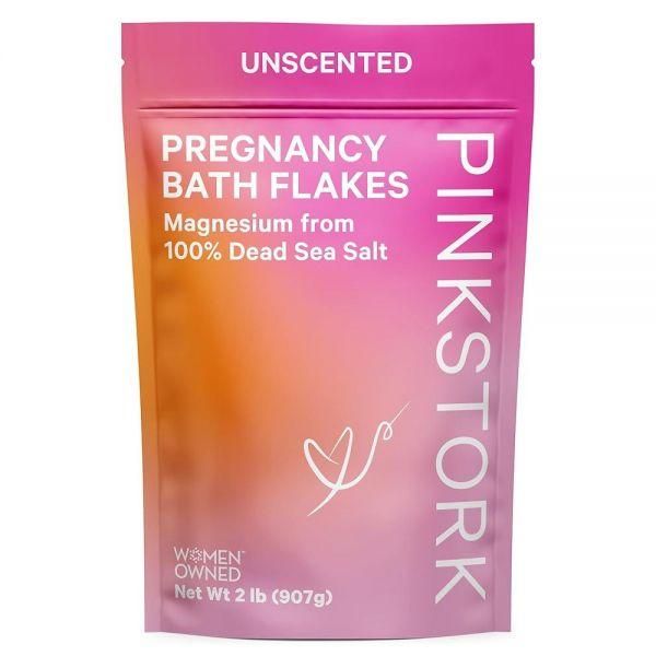 Pink Stork Bath Salts Pregnancy Flakes: Magnesium Salts for Pregnant Women, or Dead Sea Pregnancy for Foot Soaks