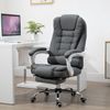 Ergonomic Office Chair with Retractable Footrest Height Adjustable with Armrests