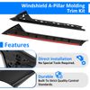 1Pair Left Driver Side For Ford Explorer 11-19 Windshield A-Pillar Molding Trim