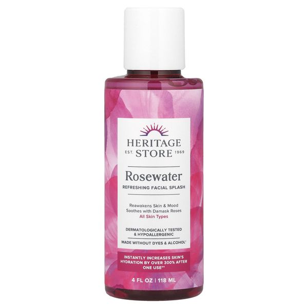 Rosewater Refreshing Facial Splash, 4 fl oz (118 ml)