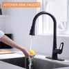 Ruvida Kitchen Faucets,Matte Black Kitchen Faucet, with Pull Down Sprayer