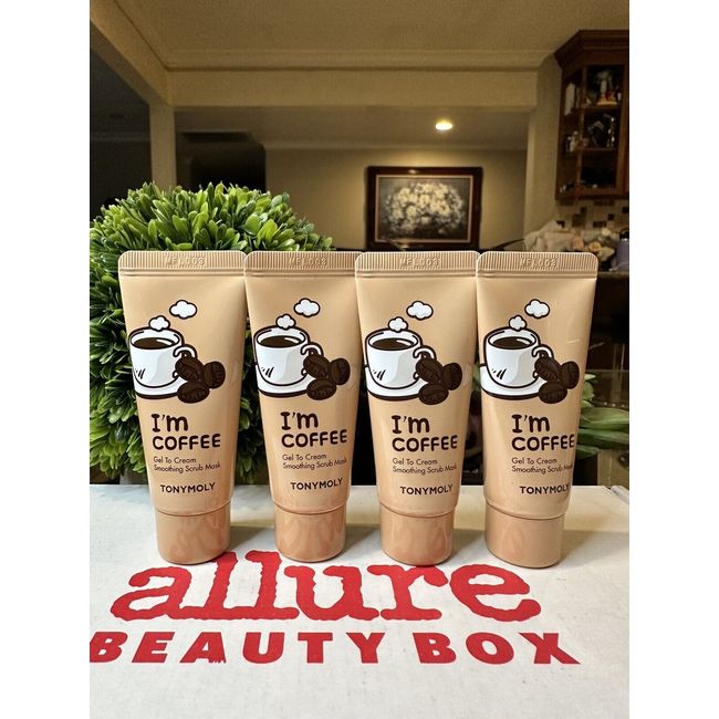 Lot Of 4 - Tony Moly I'm Coffee Gel to Cream Smoothing Scrub Mask .5 fl oz NEW