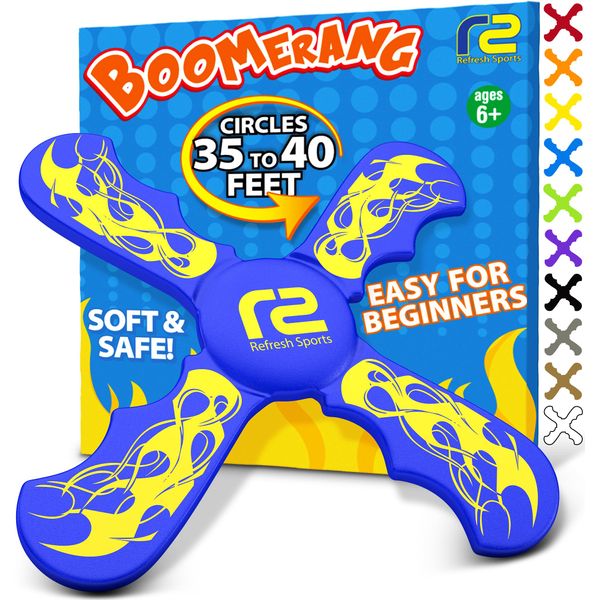 Boomerang Kids Outdoor Flying Disc - Gifts for Boys 8-12 & Girls 8-12 - Best Stocking Stuffers Gift Ideas for Kids Soft Toy Boomerangs - Outside Boys Toys Age 6 7 8 9 10 11 12 13 Year Old Yard Games