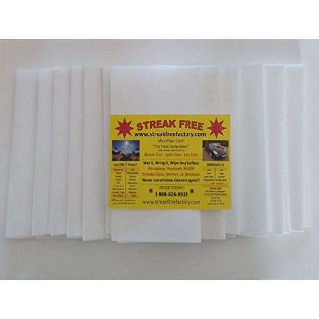 Streak Free Factory Microfiber Cleaning Cloth 16 x 16 inch White (10)