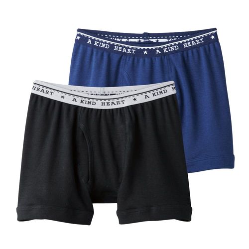 Gunze Boxer Briefs, For Boys, Children's Underwear, Front Opening, All Seasons, Room Drying, Antibacterial, Odor Resistant, 100% Cotton, 2-Piece Set, Black x 1 Navy Blue x 1 (Set of 2) Model