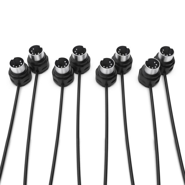 CME MIDI-Kabel 4er-Pack - 3FT / 90cm, 5-pin DIN, Low-Profile - Gespiegelte 45-Grad abgewinkelte Ultra-Thin-Stecker für kompakte Räume - Ideal für MIDI-Interface, Pedalboard, Keyboard