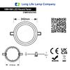 18w Round Recessed LED Ceiling Panel Light Dual Colour Cool White Green Ring