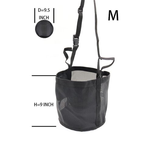 Nuburbur Horse Feed Bag for Grain, Medium, Heavy Duty Durable Mesh Horse Feeder with Adjustable Strap, Comfortable Neck, Reinforced Waterproof Bottom Horse Muzzle Feed Bag