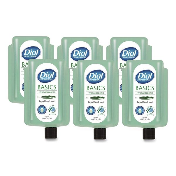 Dial Professional 33827 Liquid Hand Soap Refill - Unscented 6/CT New
